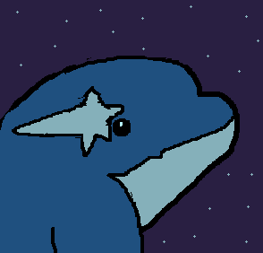 Pico, a pink fictional orca whale.